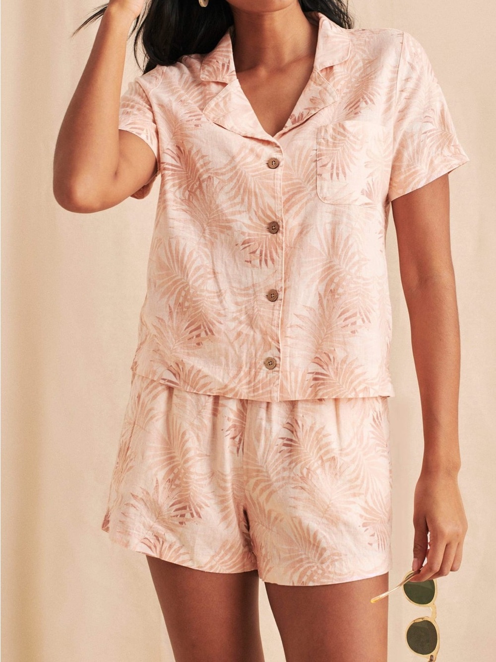 Faherty Paradise Cove Linen Top - Small